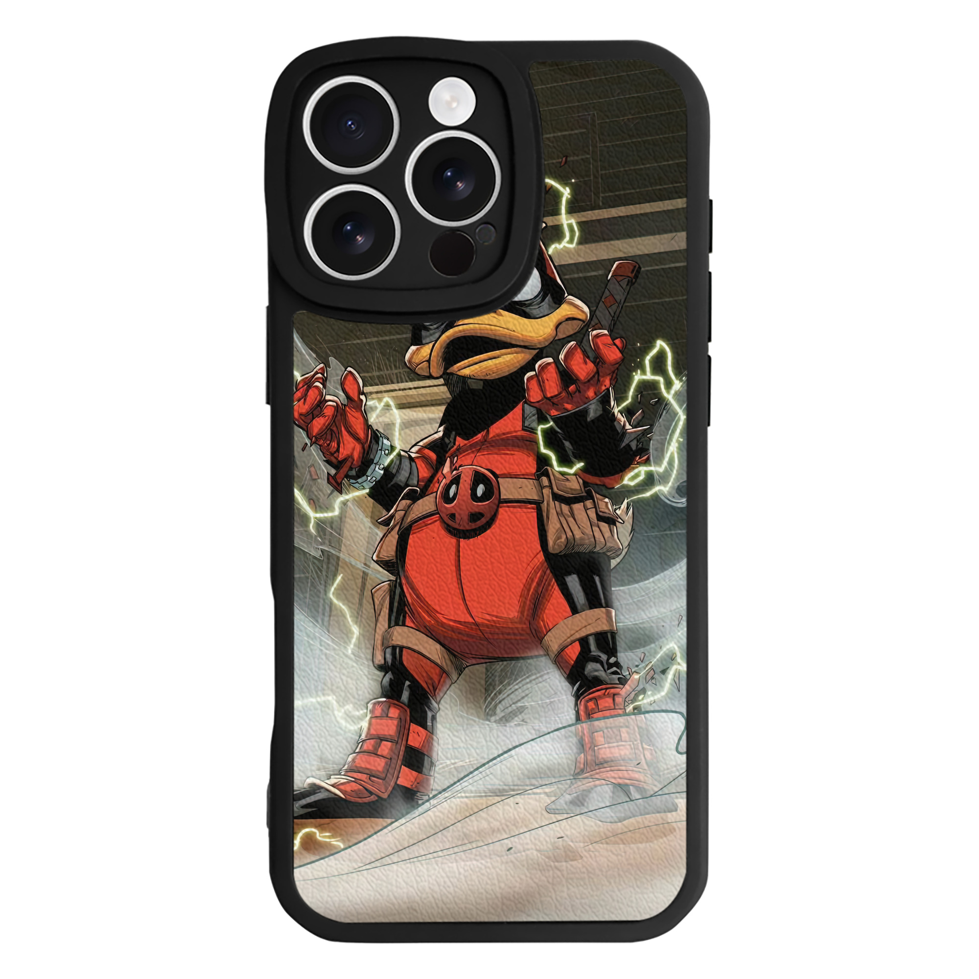 （画像用） Deadpool デッドプール 【iPhone 16シリーズ対応】シリコンスマホケース（レザー調） 材質：シリコン